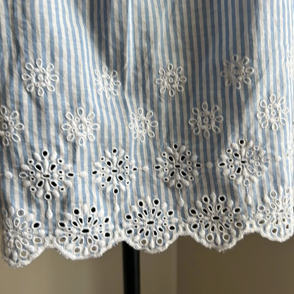 NWOT: Loft Eyelet Square Neck Peasant Top | M - Picture 5 of 16